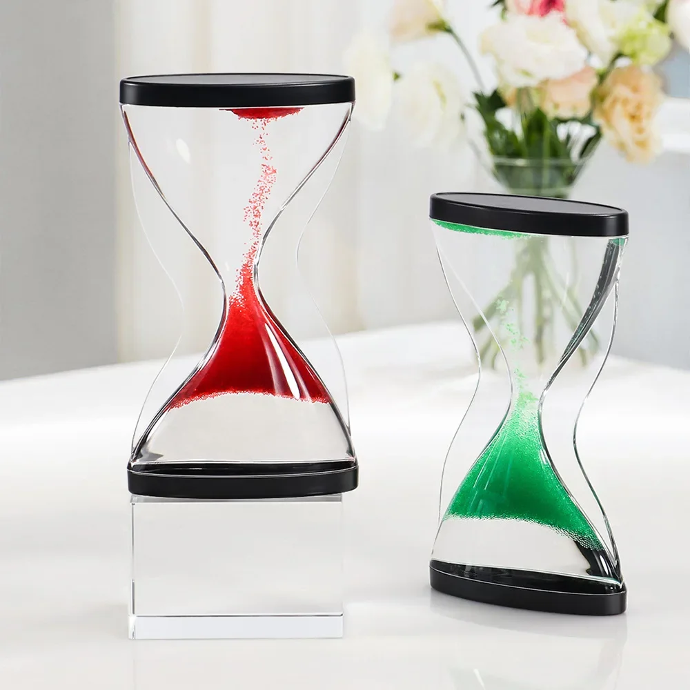 Creative Desktop Hourglasses Timer Movement Sensory Toy for Kids Adults Stress Relief Home Office Decor Craft Ornaments sand timer liquid hourglass timer colored hourglass