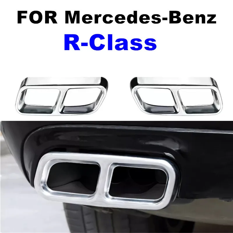 

Car Tail Throat Liner Pipe Exhaust System Cover Metal tailpipe cover For Mercedes Benz R Class Auto Accessories