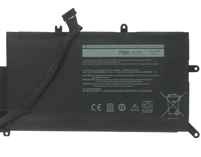 Фото Аккумулятор для ноутбука Dell Alienware M15 R2 M17 R2 P87F P41E Y9M6F 11,4 V 76wh/6334mAh №2