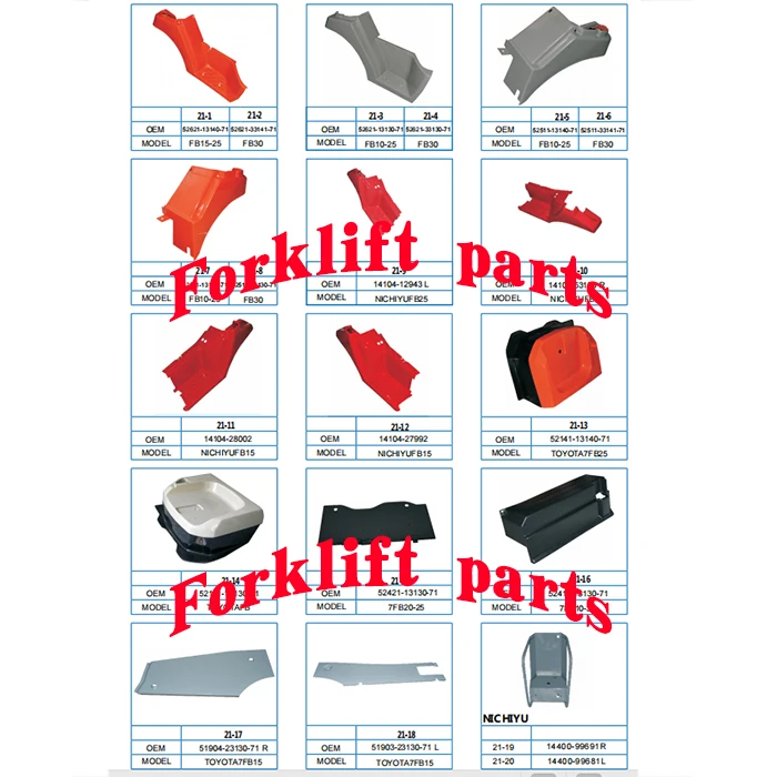 Forklift parts pedal pad cab foot pad 53451-26600-71 For TOYOTA 8FD10/20/30