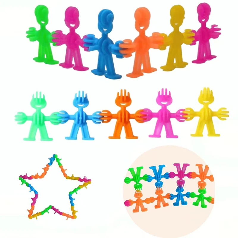 50Pcs Cartoon Cute Puzzle DIY Building Blocks Villain Toys Creativity Mini Modelling Doll Exercise Hands Kids Toys Birthday Gift