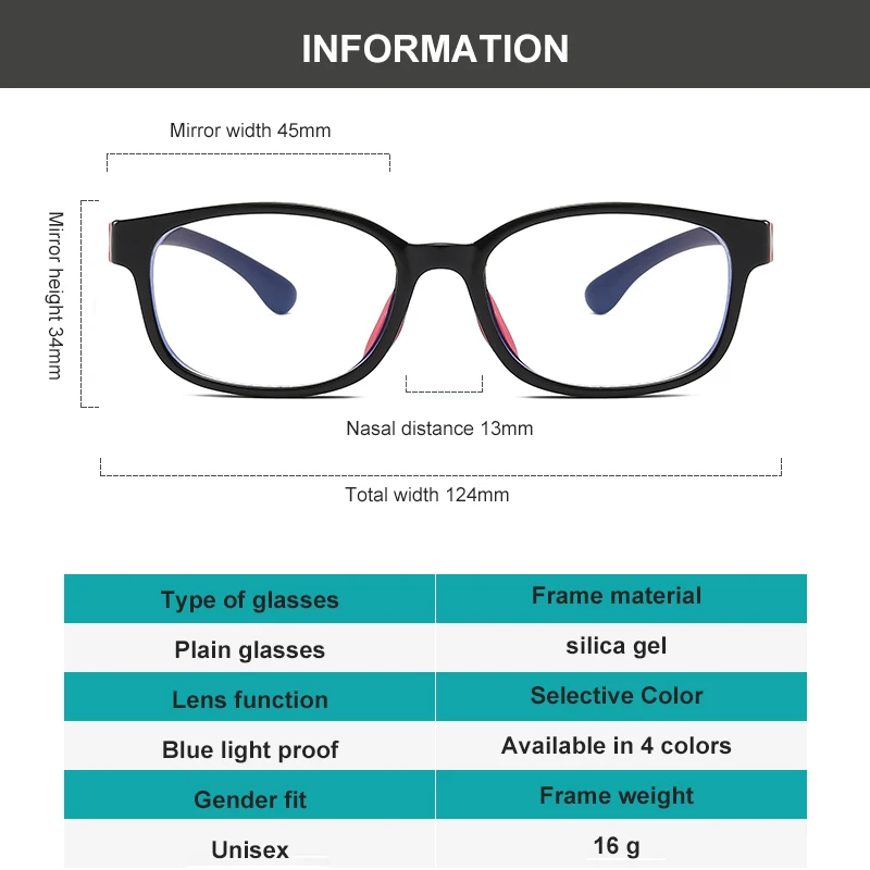 Kids Computer Glasses Blue Light Blocking Filter Gaming Goggles Detachable Child Anti-Blue Ray Eyewear Silicone Eyeglasses