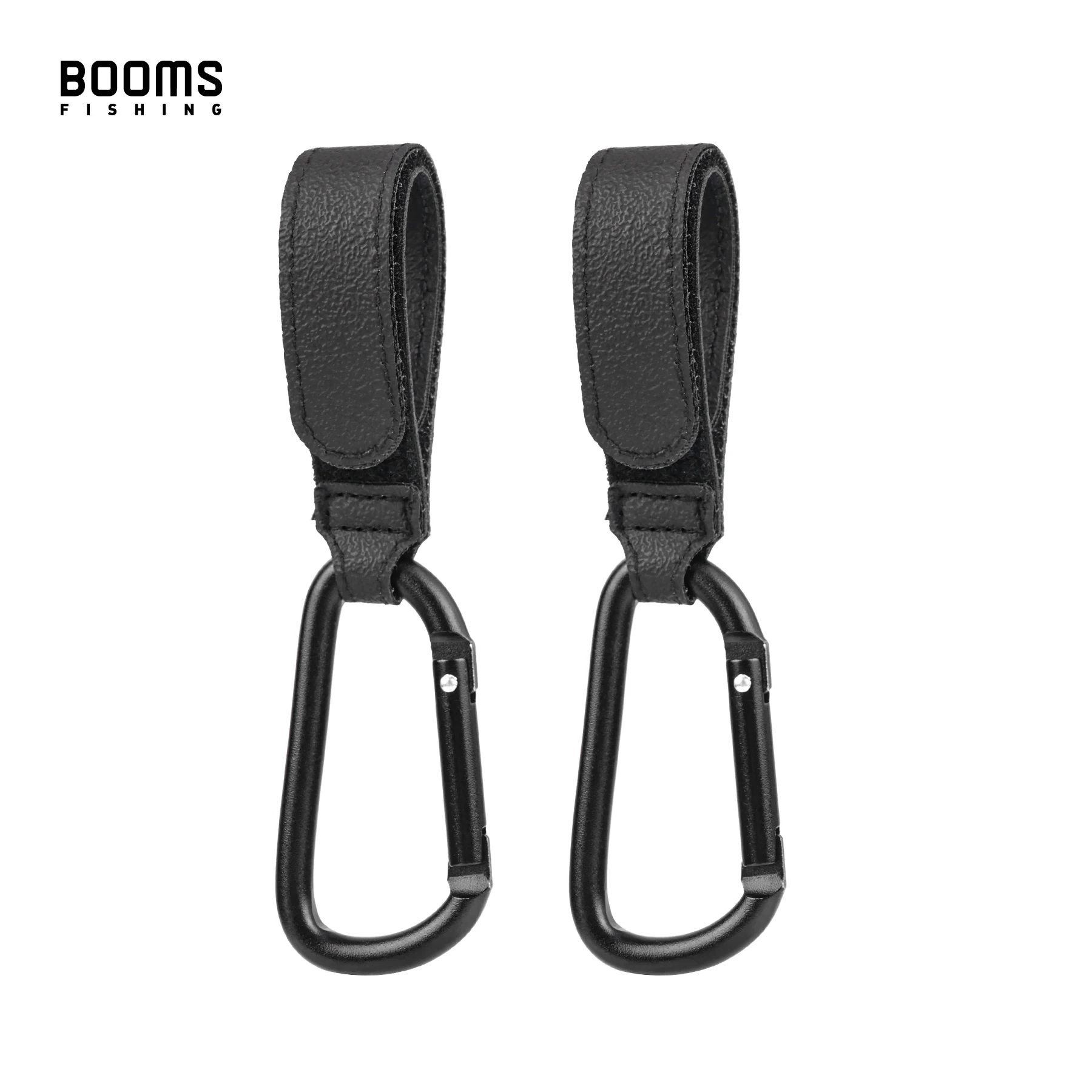 Booms Fishing HB1 Carabiner Baby Stroller Hook PU Leather