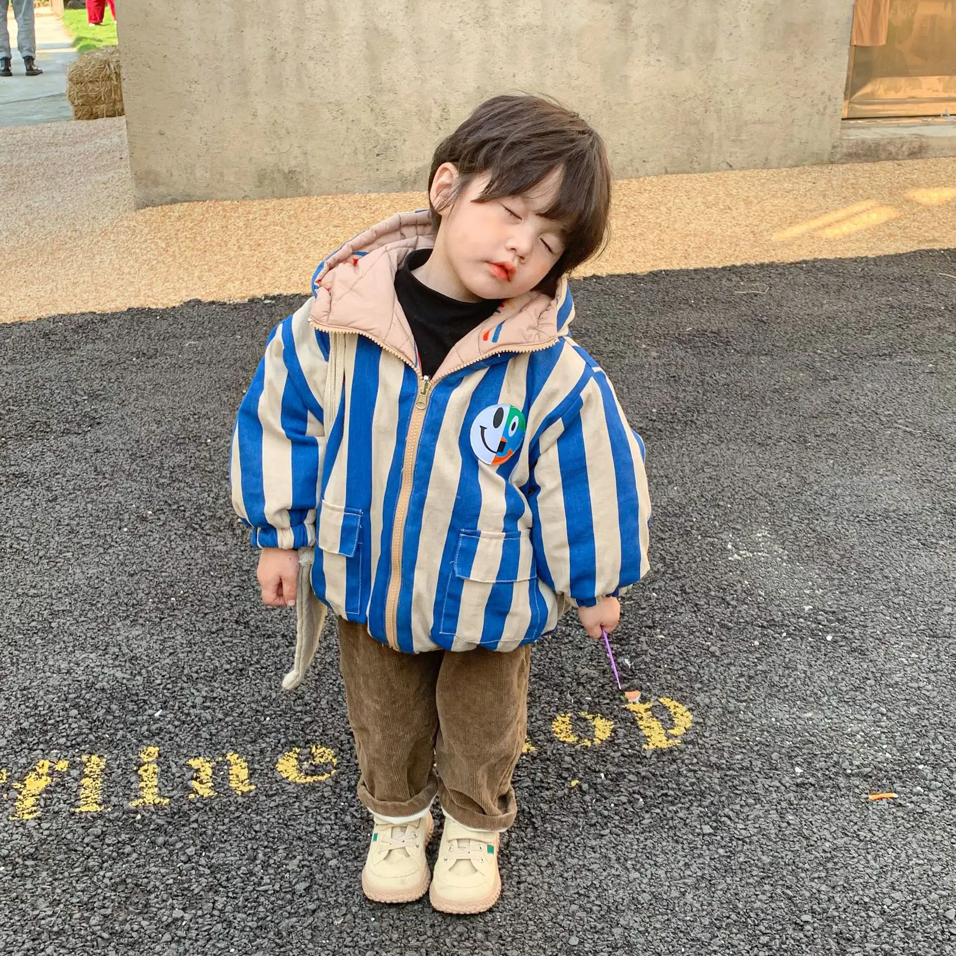 Cotton-padded Jacket Coat for Kids Boys Winter 1-11Year