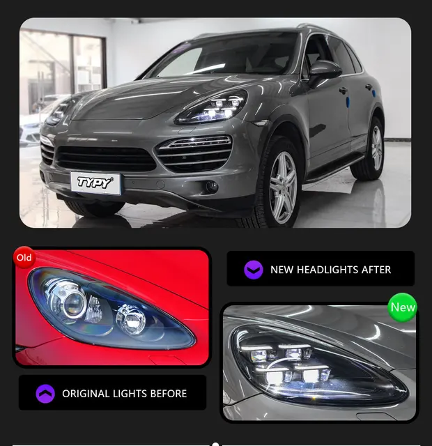 カーライト カイエン 958 2011-2018 LED 自動ヘッドライト アセンブリ