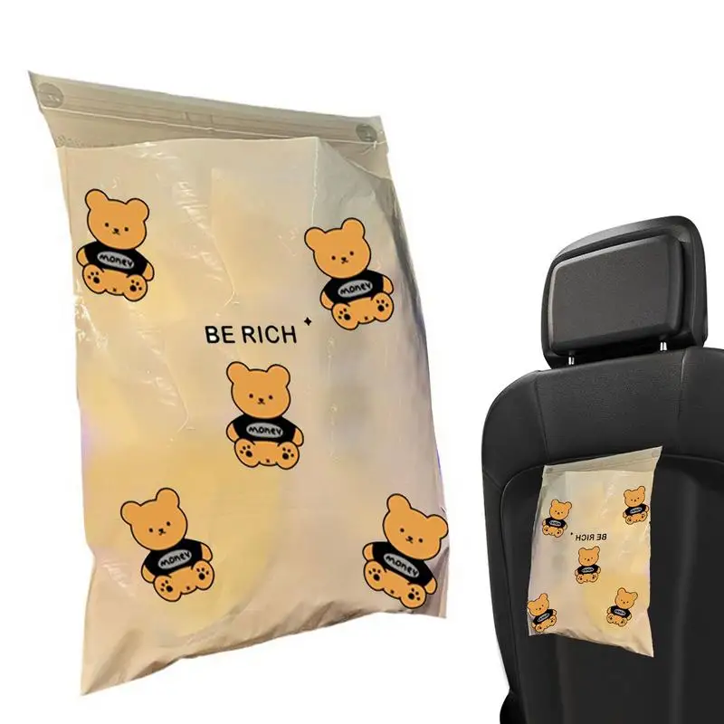 

Trash Bags For Car Sticky Automobile Anti-Leak Throw Up Bags Car Interior Trash Storage Bags For UV Minivan RV Truck Vanity