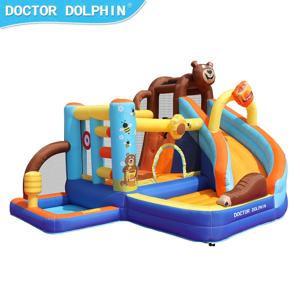 

Детский надувной батут Doctor Dolphin с горкой