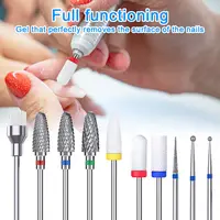 10pcs Professional Tungsten Carbide Acrylic Nail File Bits Nail Art Tools For Electric Manicure Machine Home Salon Use 1