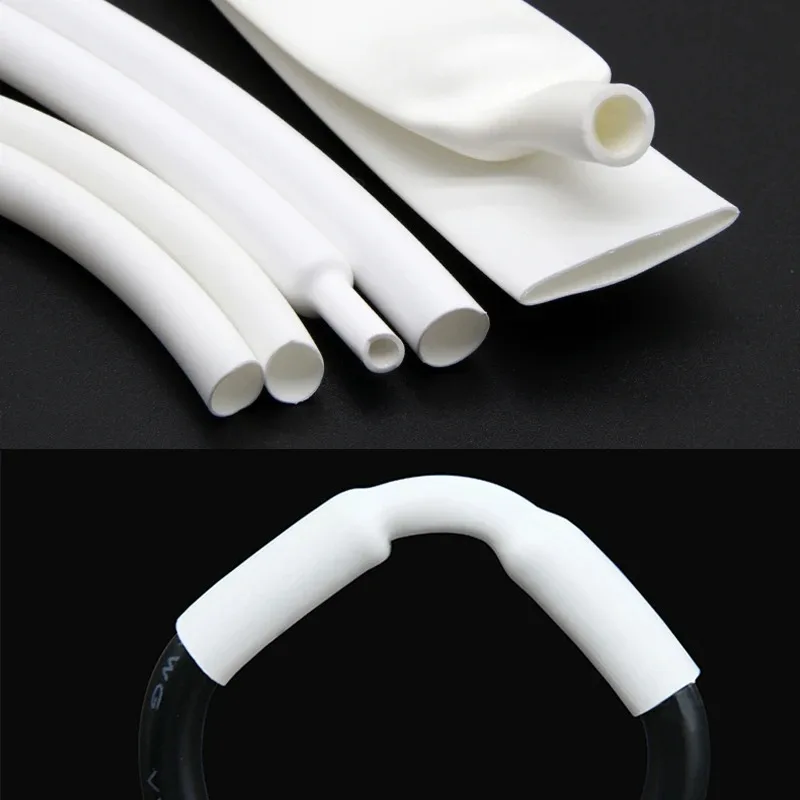 Dual Wall Adhesive Lined Clear/White Shrinkable Tube – Insulated Polyolefin Wire Wrap Sleeving (1.6mm to 39mm)