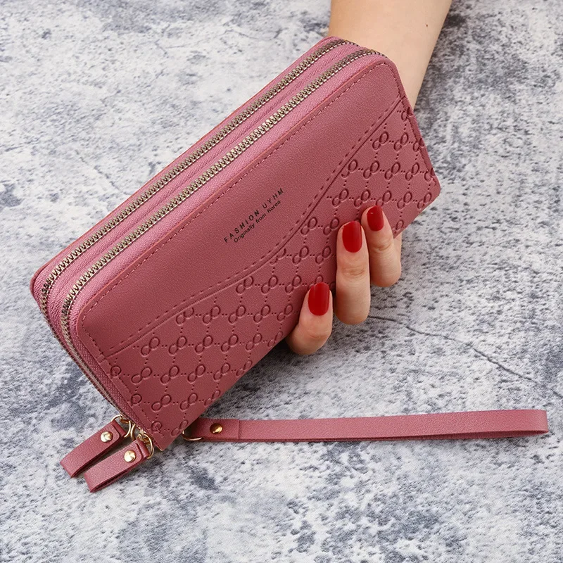 Elegant Women's Tassel Clutch with Double Zipper and Card Holder