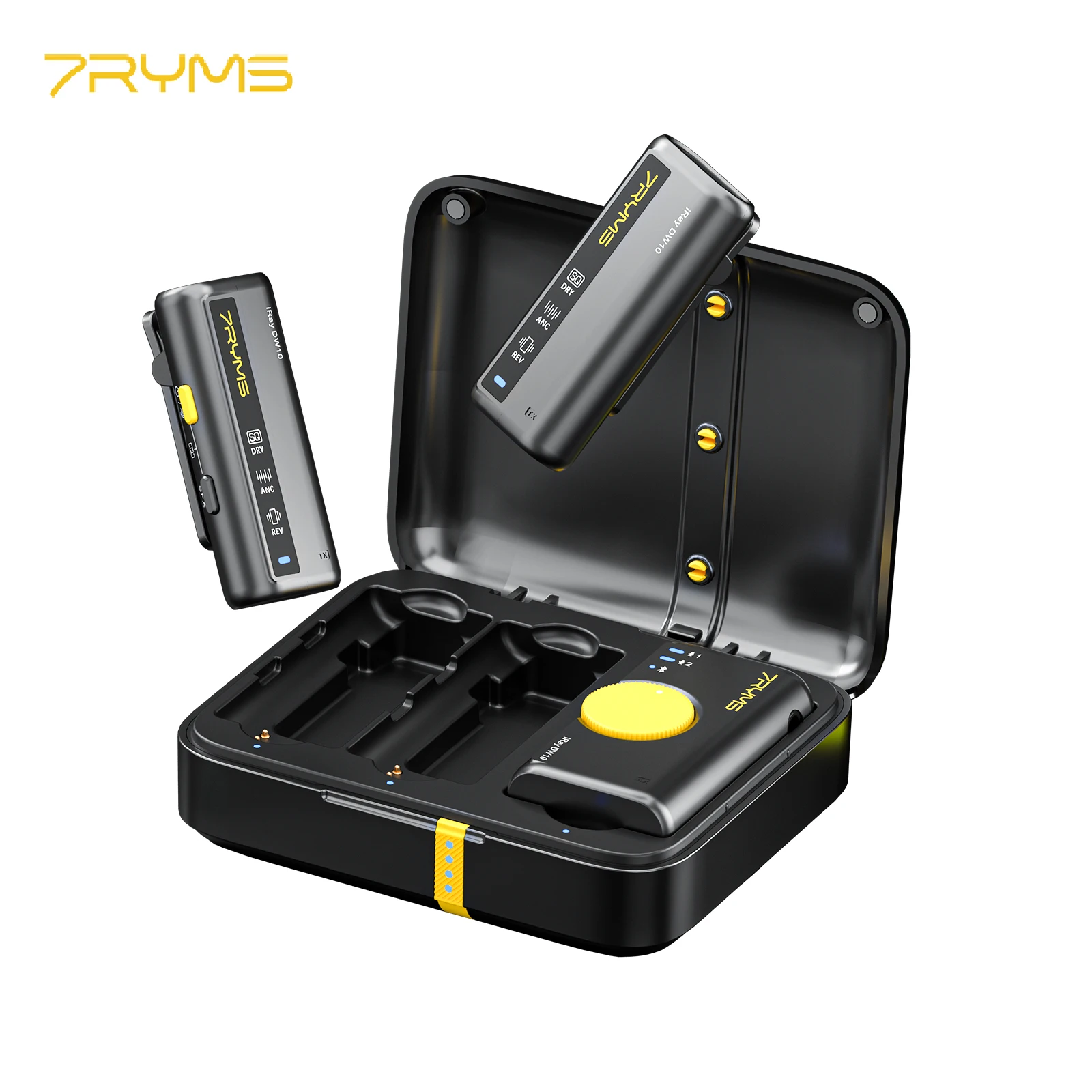 

7RYMS iRay DW10 Wireless Microphone · 48kHz/16bit Built in Bluetooth 5.3 DSP Chip Soundcard, 100m Work Distance with AI Denoise