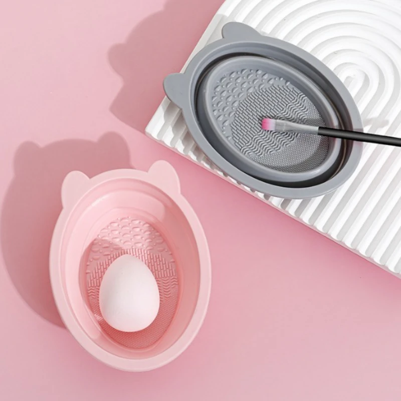 Multi-Purpose Makeup Brush Cleaner & Sponge Washing Tool - Silicone Set for Easy Cleaning of Foundation Brushes  Beauty Blenders