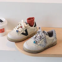 Spring Autumn New Children's Cricket Shoes Super Beautiful Rhinestone Jewel Girls' Comfortable Casual Dirty Shoes 4-15 Years Old 2