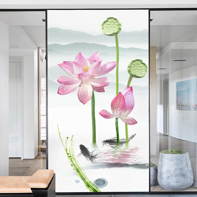 Pellicola per vetri Privacy adesivo in vetro smerigliato isolamento termico  e protezione solare adesivo decorativo per piante verdi per la casa -  AliExpress