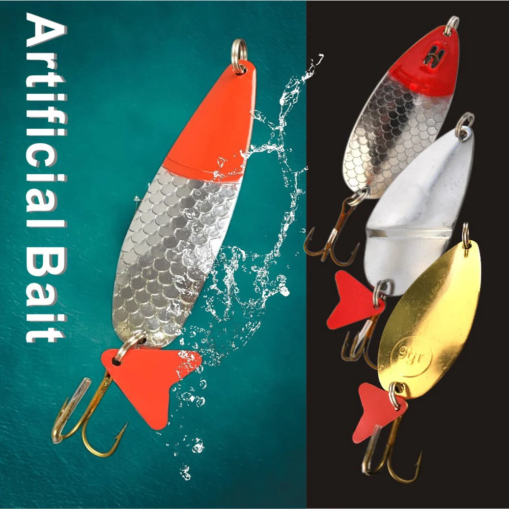 

Topline Tackle Metal Spoon Fishing Lure Jig Copper Stream Artificial Bait With Trable Hooks Trout Perch Salmon Fishing Accessory
