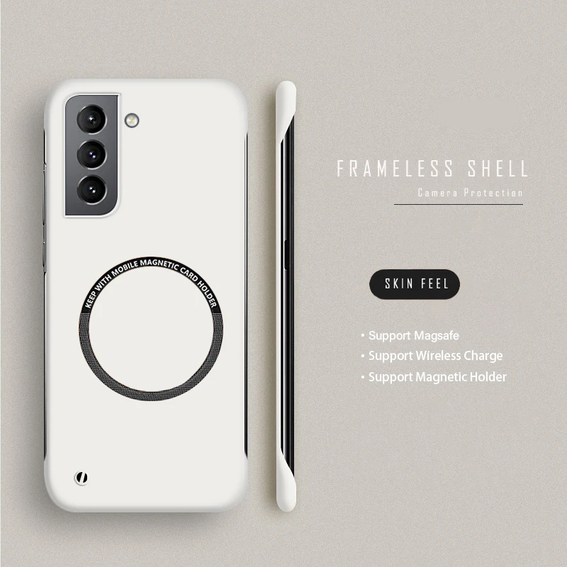 Sleek Frameless Magnetic Matte Phone Case with MagSafe Compatibility