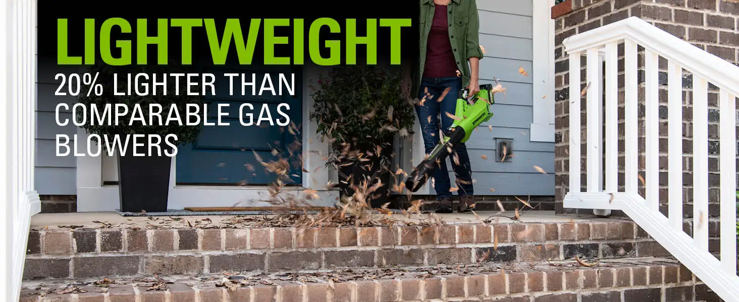 Greenworks 24V Leaf Blower Brushless Motor 110 MPH / 450 CFM / 125+ Compatible Tools Axial Cordless Blower with 4Ah Battery