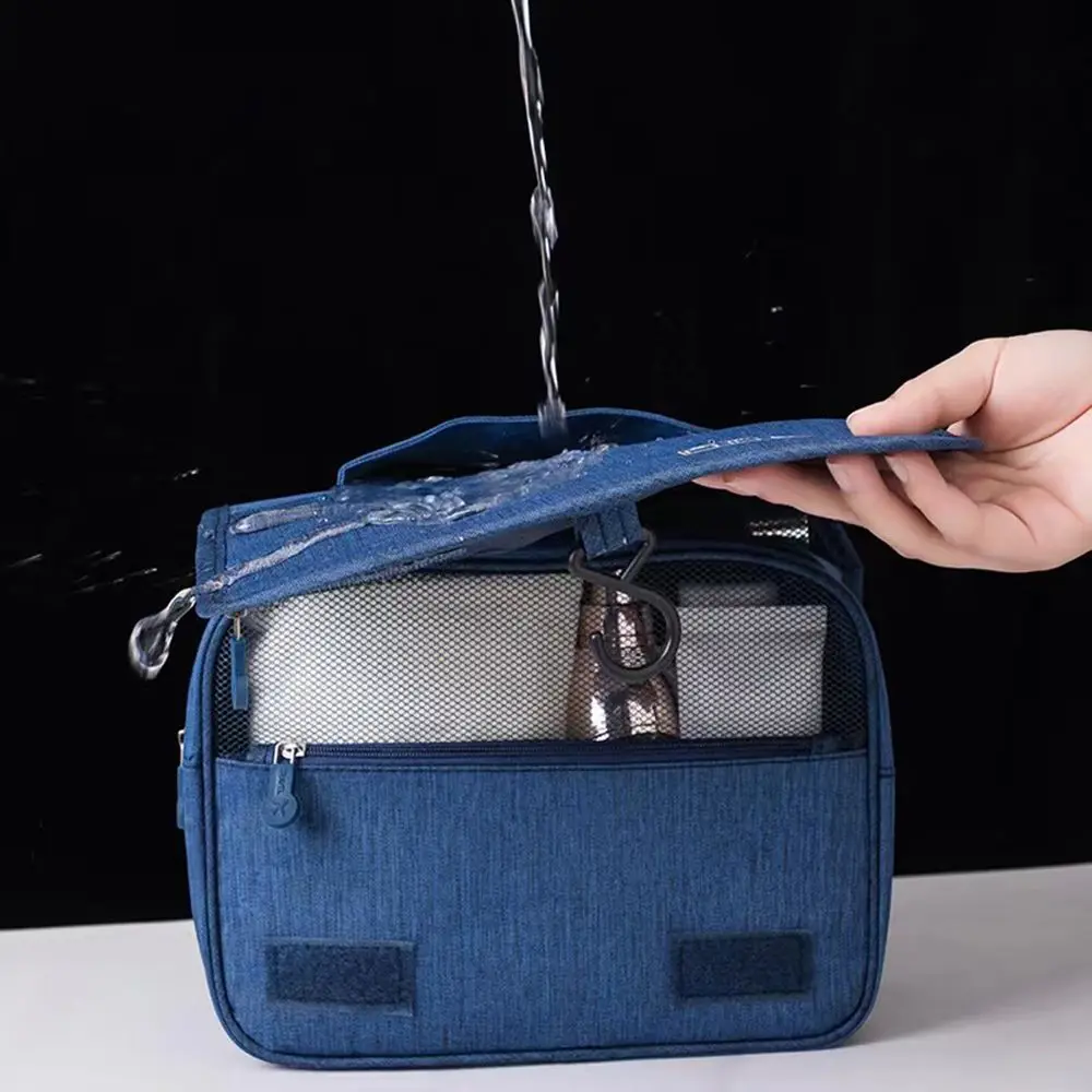 Foldable Toiletry Bag Organizer Hanging Storage Bag Bathroom Makeup Bag Case Travel Dry And Wet Separation Cosmetic Bag 3