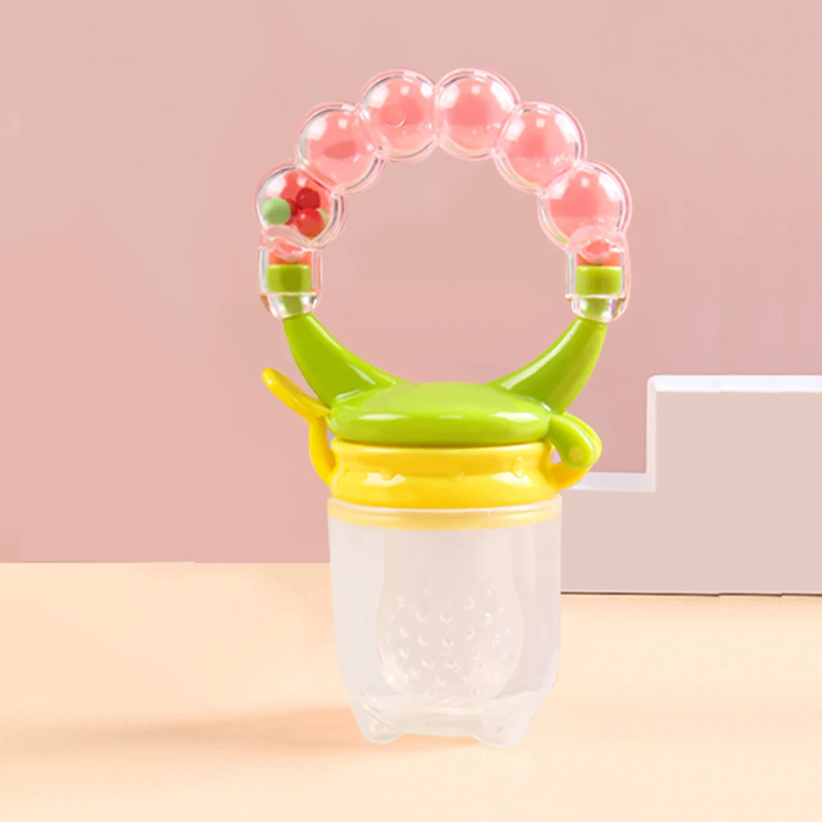 

1pcs Baby Fruit Feeder Newborn Pacifier Fruit Food Feeding Rattle Toy Design Baby Reborn Silicone Pacifiers For Babies Baby Toys