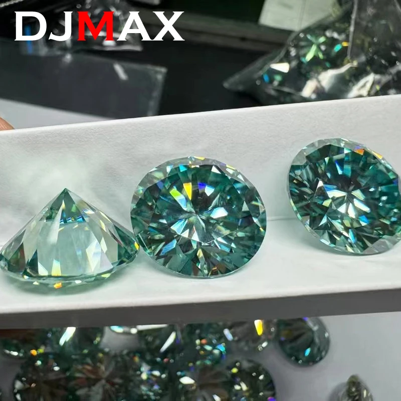 Blue Green Moissanite 0.7-14mm 1CT Small Size Loose Stones Gemstone Lab Grown Moissanite Diamonds For DIY Jewelry loose gemstones moissanite jewelry materials loose lab grown diamond lab grown loose diamond