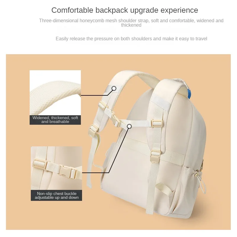 VNINE backpack for girls, middle and high school students, fashionable, lightweight, large capacity backpack, travel computer