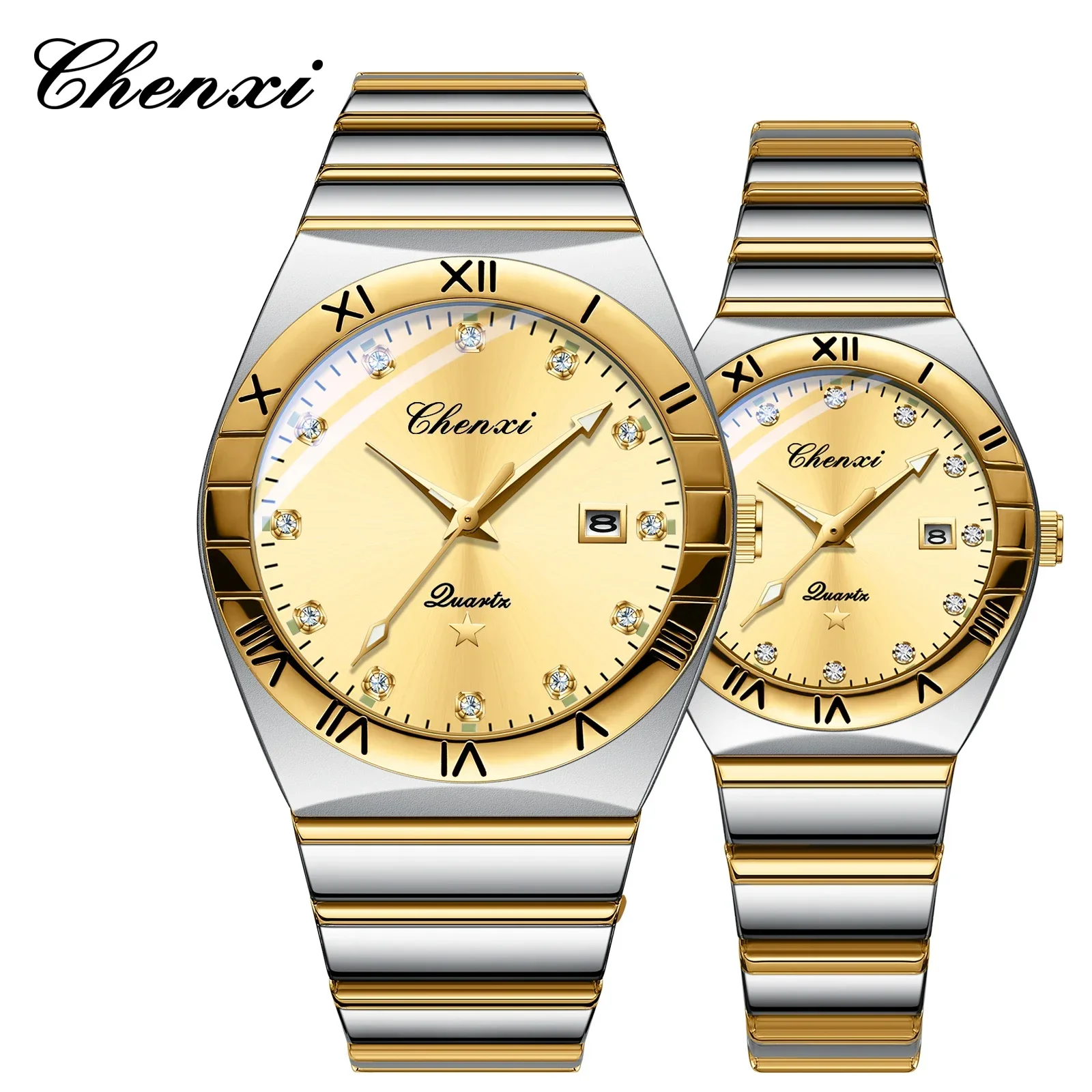 Chenxi 640 Couple Watches New Quartz Parejas Watch for Men Women Gift Clock Wristwatch Life Waterproof Часы Женские Наручные