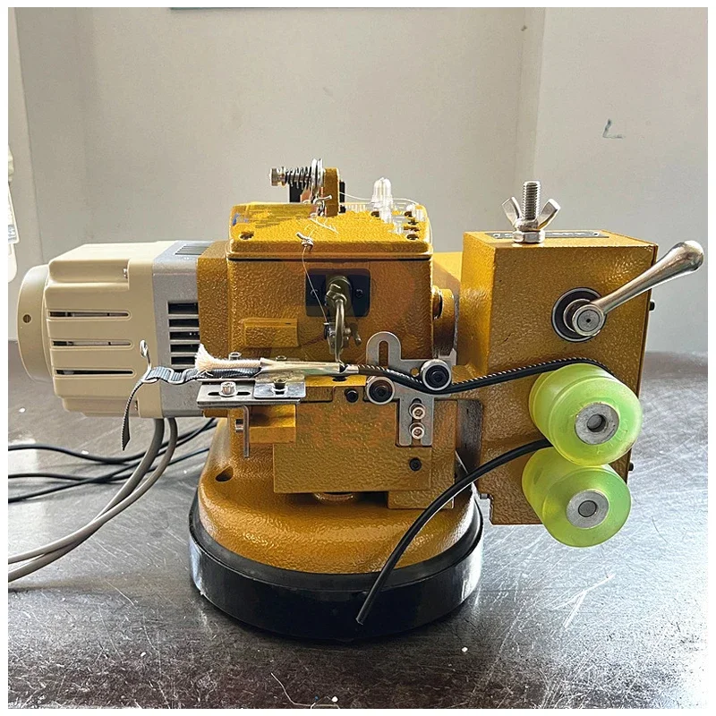 Industrial round strip leather overlock stitching sewing machine