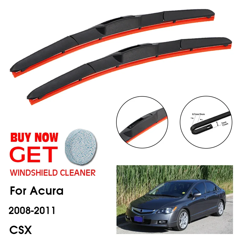 

Стеклоочиститель для автомобиля Acura CSX, стеклоочистители для переднего стекла, 26 дюймов + 22 дюйма, 2008-2011, силикагелевые стеклоочистители, аксессуары