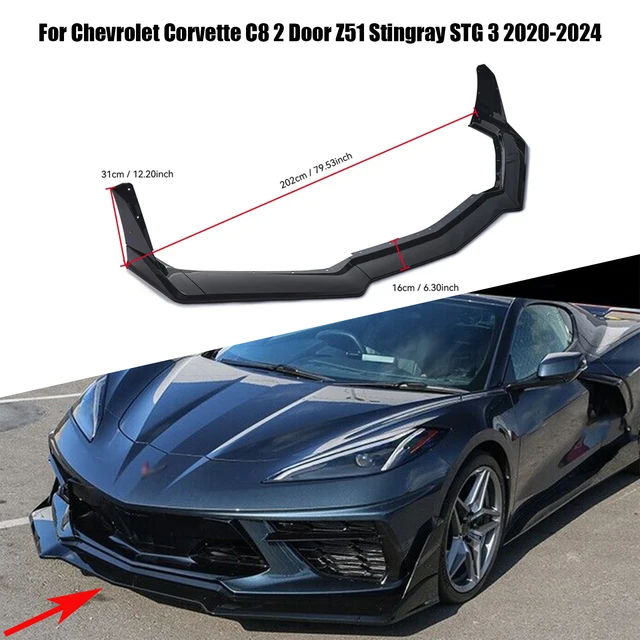 Fancemot Glossy Black Front Bumper Lip Compatible With