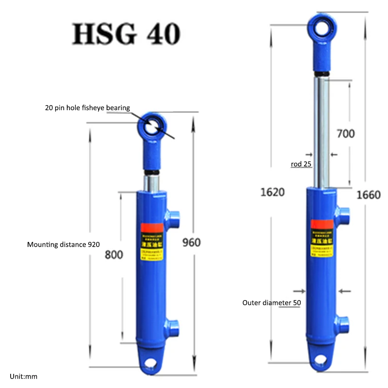 Hydraulic Cylinder Two-way Lift Top Telescopic 1 2 Ton Hydraulic Oil Top Hydraulic Pressure Top Accessories 5