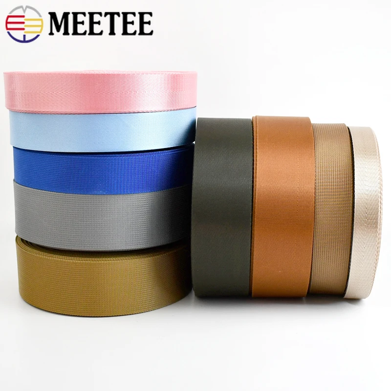 

8Meters 20-50mm Nylon Webbing Tapes Bag Strap Ribbon Backpack Dog Collar Decor Ribbons Gift Binding Band DIY Sewing Accessories