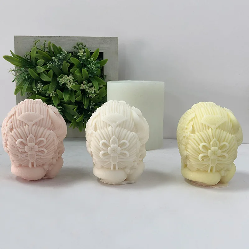 Moule Silicone Vase Artistique - Pour Bougies, Résine, Béton, Réutilisable, Environ 16,7 X 16 Cm, Création DIY