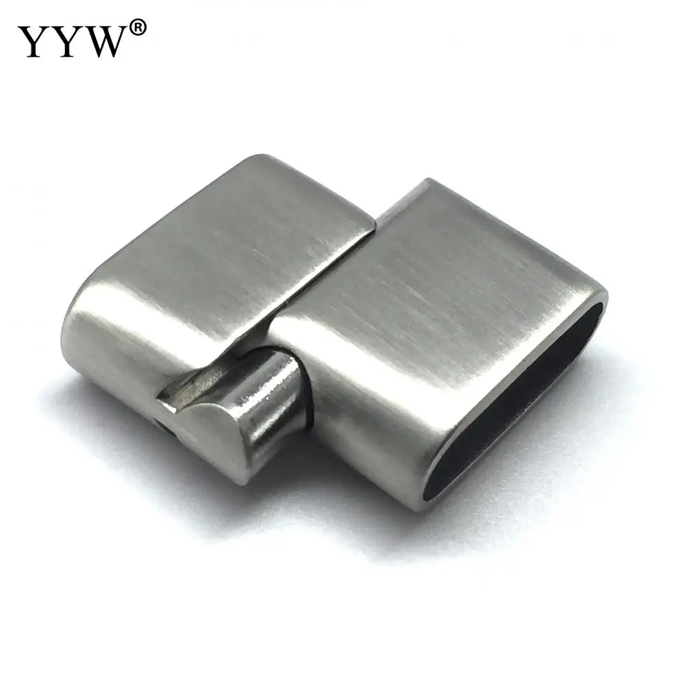 10PCs Stainless Steel Bayonet Clasp 25x22mm Hole:Appro 20x6mm PushLock Lace Buckle Jewelry Making Accessories