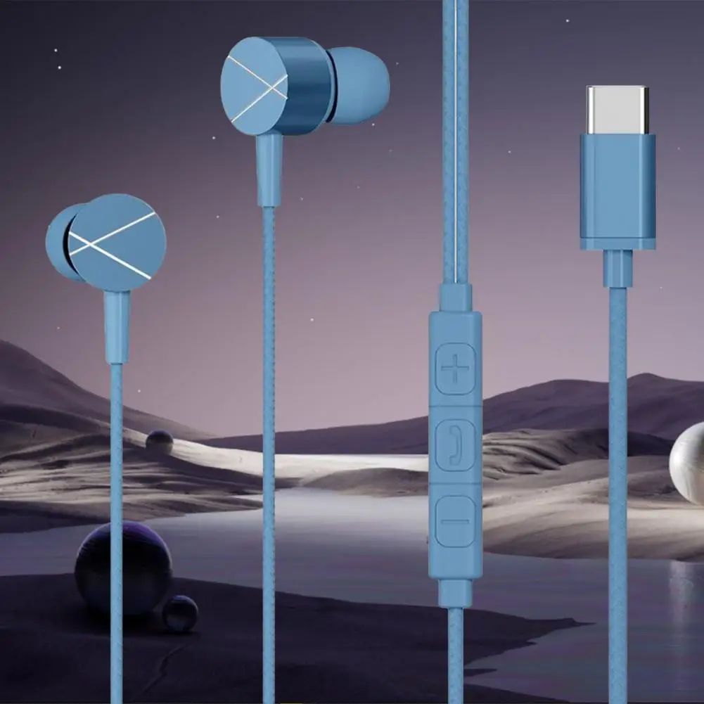 

Wired Earphone Distortion-free In-ear Wired Headphone with Noise Reduction Line Control Mic Phone Accessories for Enhanced Audio