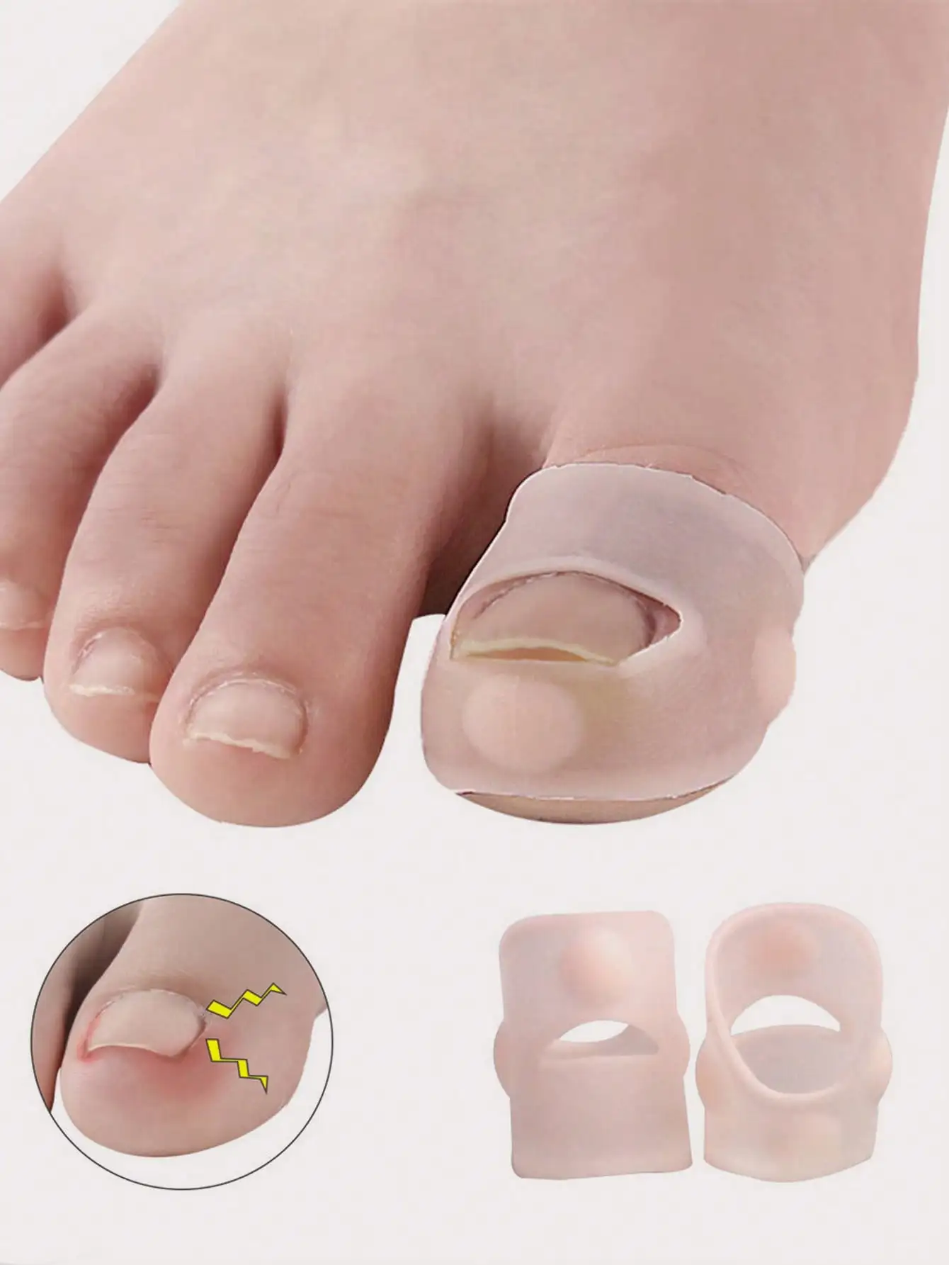 Silicone Ingrown Toenail Protector Covers for Foot Care