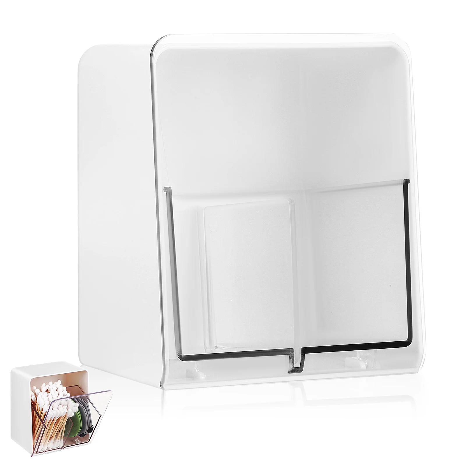 

Cotton Swab Box Multi Functional Storage Automatic Bathroom Organizer Bins Plastic