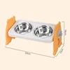 Elevated Pet Bowl for Small Dogs and Cats-Tilted Adjustable Raised Dog Bowls with 3 Stainless Steel Non-Slip Feeder Dog Bowls 6