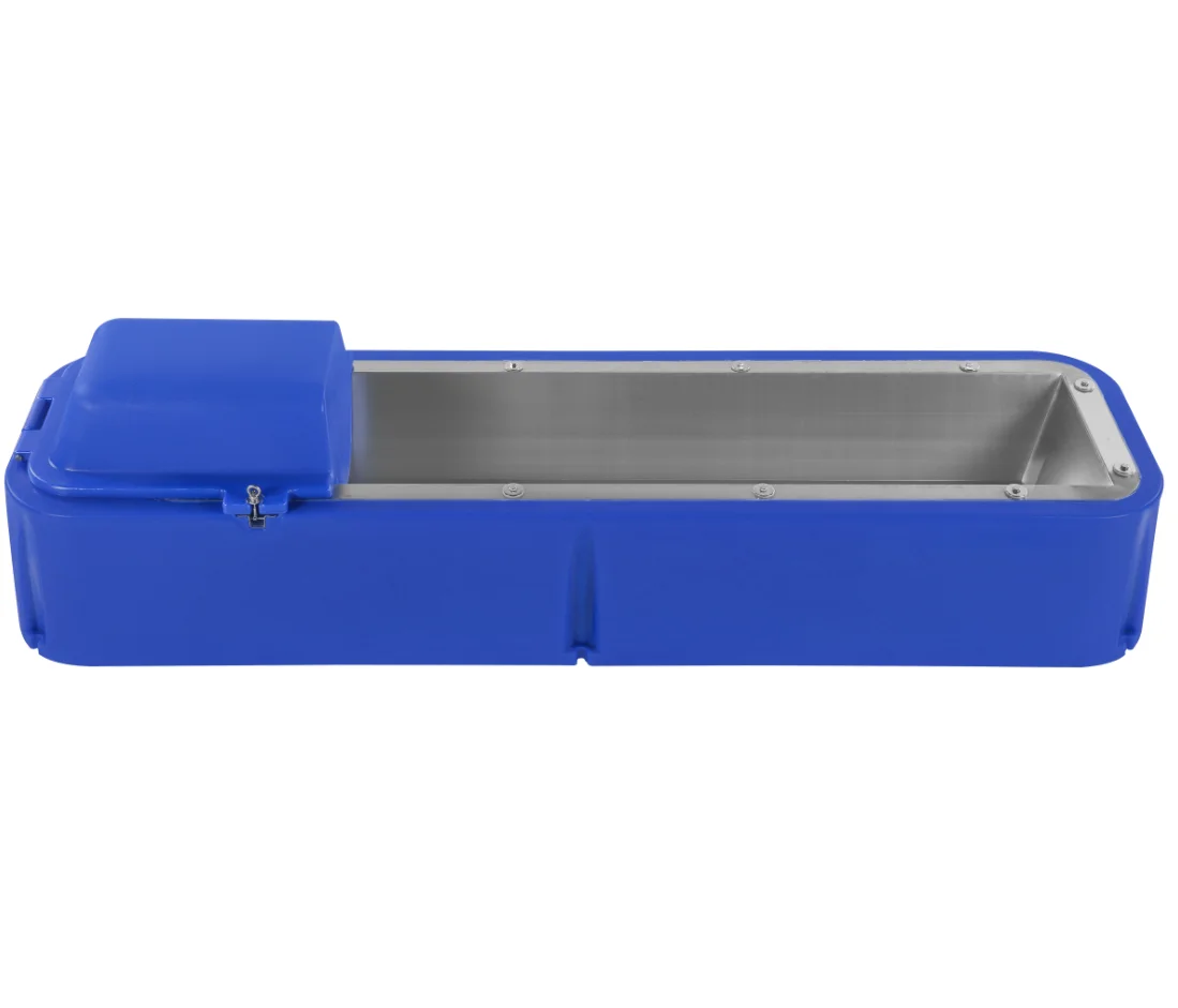 

2.25m Stainless Steel Panel Heated Livestock Cow Drinker PE Drinking Trough