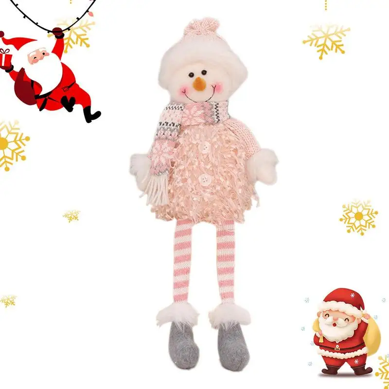 

Christmas Dolls Retractable Santa Christmas Santa Claus Standing Plush Decorations Doll Santa & Snowman & Reindeer Soft