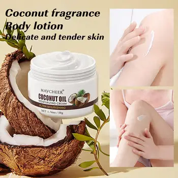 Natural Pure Coconut Oil Body Cream Organic Premium Cold Pressed Coconut Oil Skin Hair Care Body Massage Cream