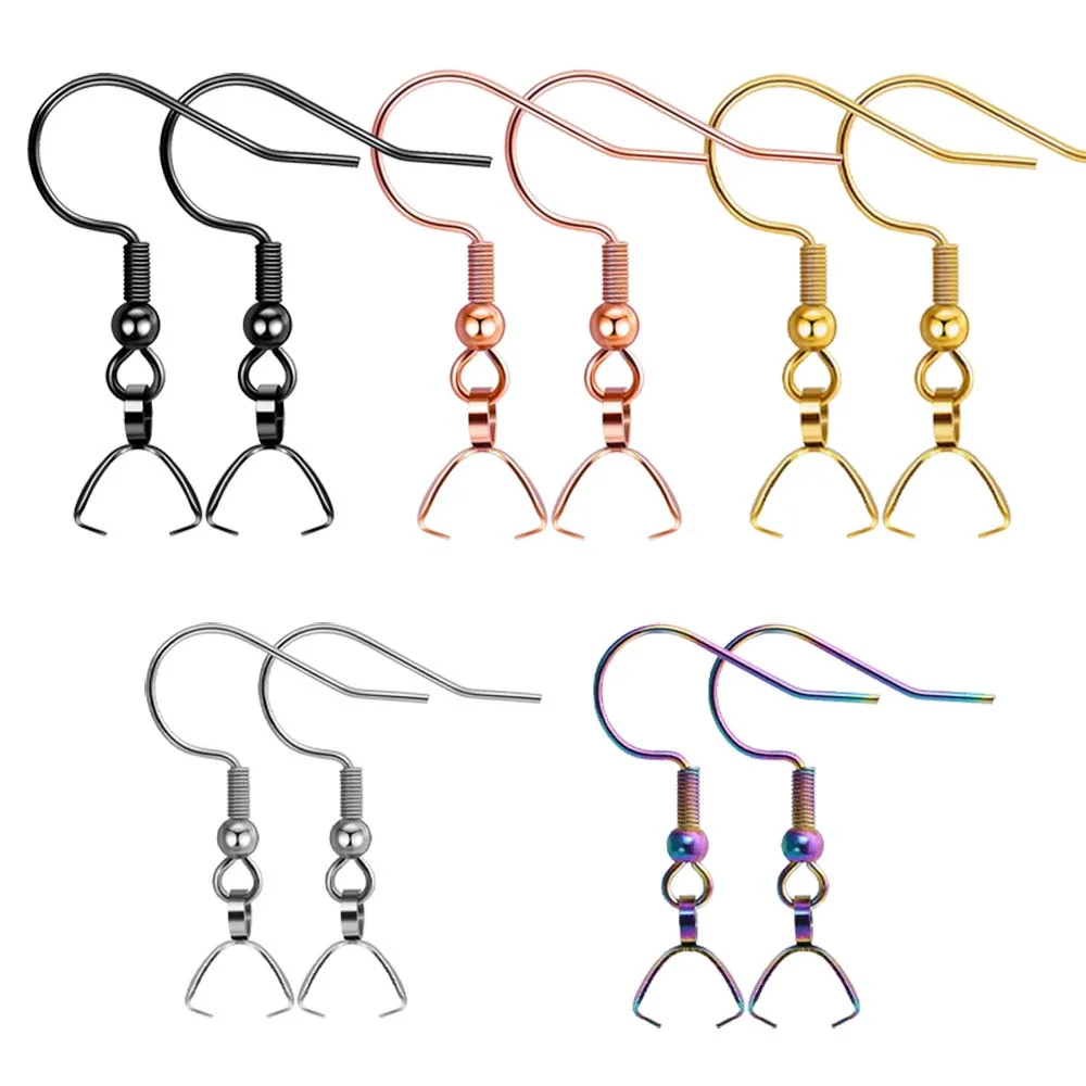 10/20 Stück französische Ohrringdrähte aus Edelstahl, Angelhaken-Anhängerverschluss für DIY-Schmuck, Bastelbedarf, Zubehör, handgefertigt