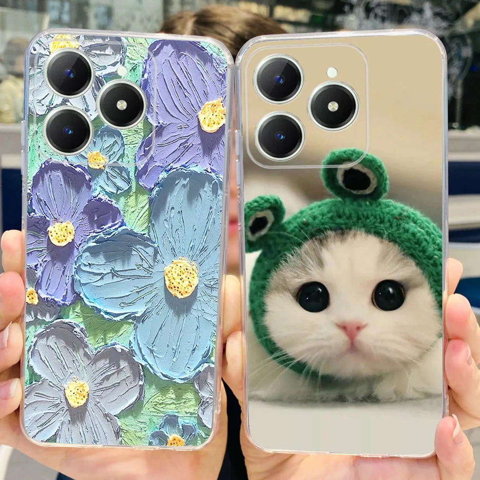 Luxury Painted Clear Silicone Phone Case - Soft Protective Cover