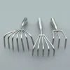 Claws Garden Hand Rake Stainless Steel Manual Small Leaf Rakes Integrated Gardening Tool Weeding Removal Puller Garden Yard 5