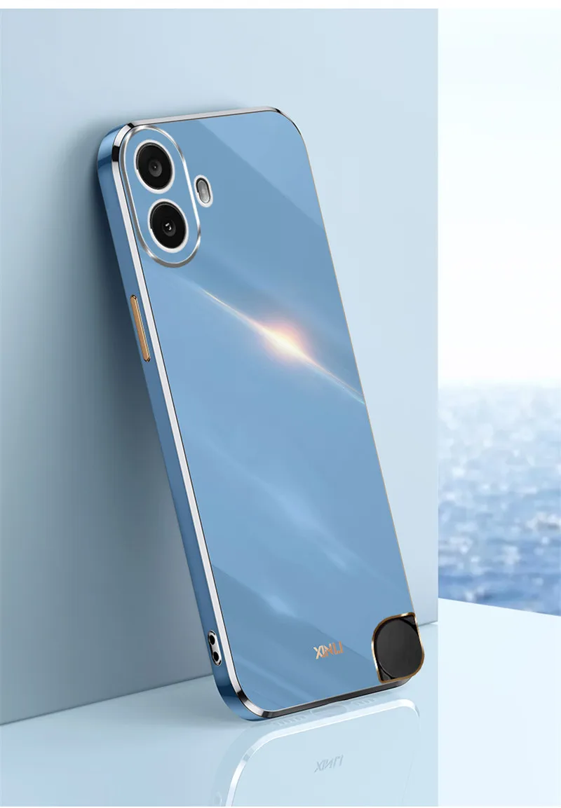 Plating Silicone TPU Bumper Soft Back Cover Matte Phone Case