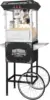 Popcorn Machine with Cart - 8oz Popper with Stainless-Steel Kettle, Warming Light, a(Black) 1