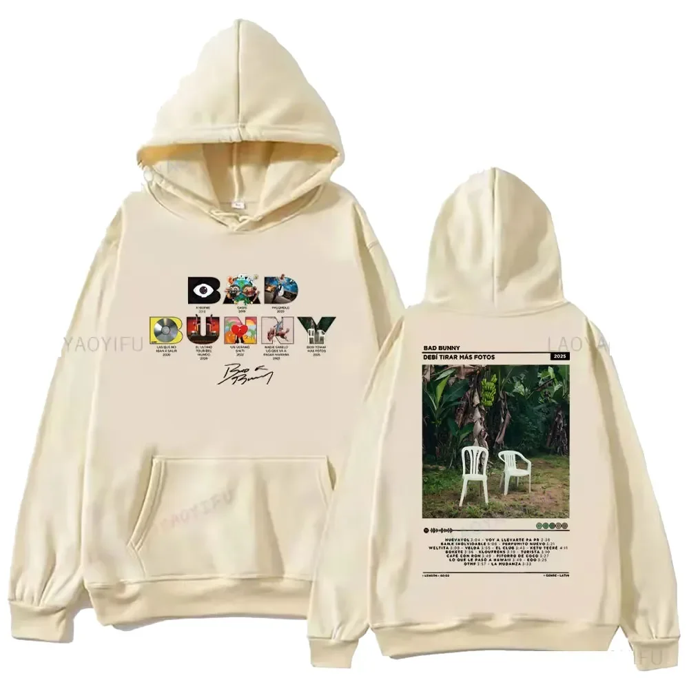 2025 Bad Bunny New Album Nadie Sabe Lo Que Va A Pasar Mañana Graphic Hoodies Fashion Hip-hop Harajuku Streetwear Unisex Hoodie