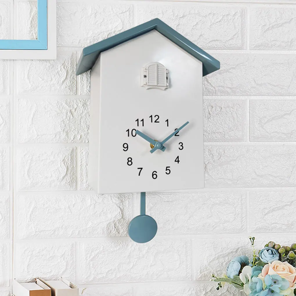Cuckoo Clock with Chimer Bird House Cuckoo Sound Clock Battery Powered Cuckoo Wall Clock for Wall Art Home Living Room Decor 3