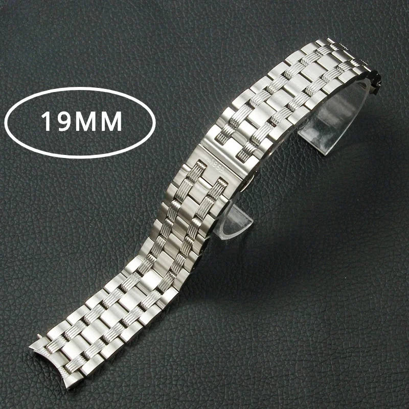 

19mm Watch Accessories Bracelet for TISSOT 1853 Seastar T065 T065430A Wristband FOLDING CLASP Solid Stainless Steel Chain Men