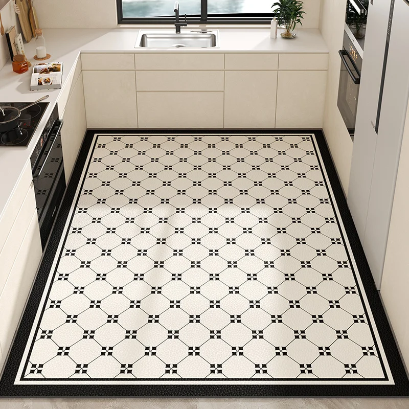 Kitchen Floor Mat Oil-proof, Stain-proof Home Pvc Waterproof Carpet Easy Clean Bathroom Balcony Non-slip Rug ковер Tapis 러그