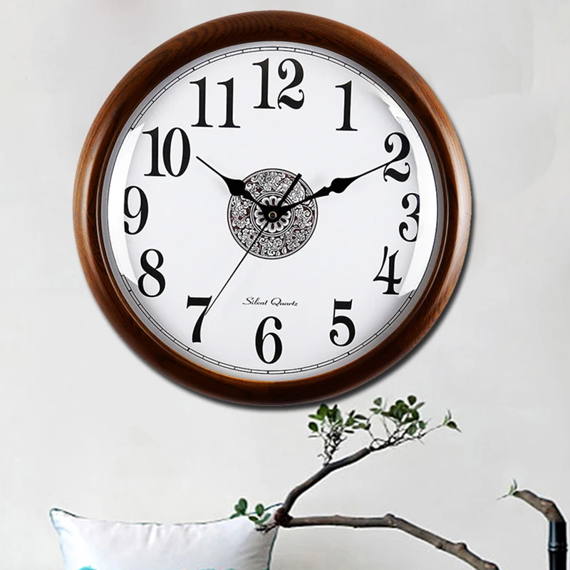 

Oak Modern Design Wall Clock Aesthetic Silent Quartz Original Wall Clocks Art Unique Elegant Stylish Horloge Home Decor Interior